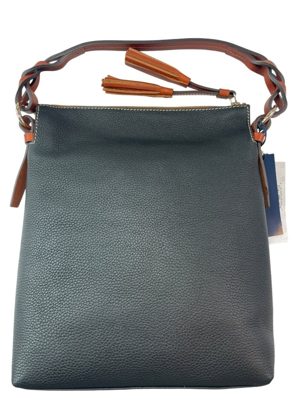 Dooney & Bourke Randy Black Leather Bag Braided Strap Tassels MSRP$268 NWT - Picture 5 of 13